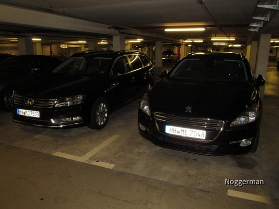 Peugeot 508 SW und VW Passat Variant