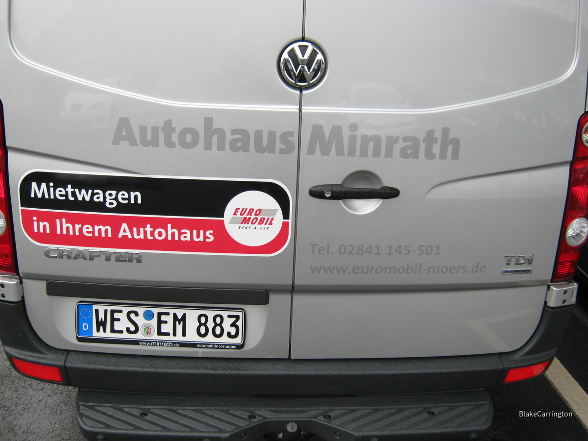 VW Crafter 2,0 TDI - lg. Radstand / Hochdach - Euromobil Autovermietung Moers