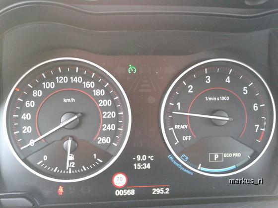 BMW F20 Tacho mit Speed-Limit-Info