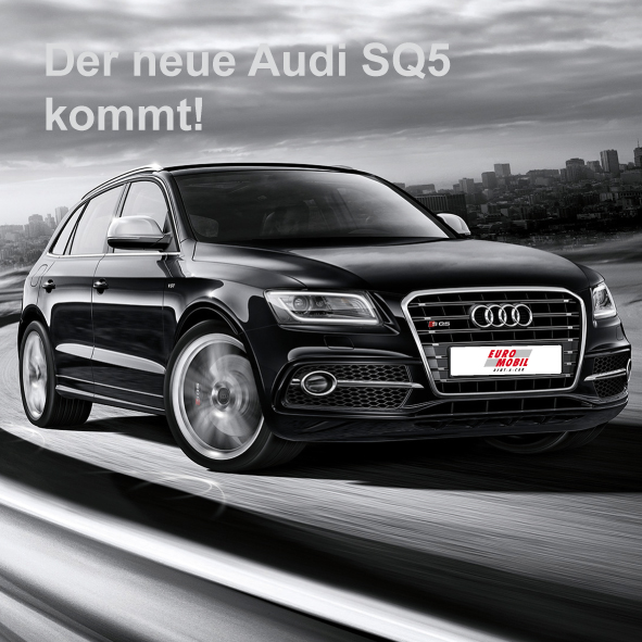 Schon bald (ca. KW 13/14) in unserer Flotte: Audi SQ5 3,0-TDI-V6 mit 230 kW / 313 PS!