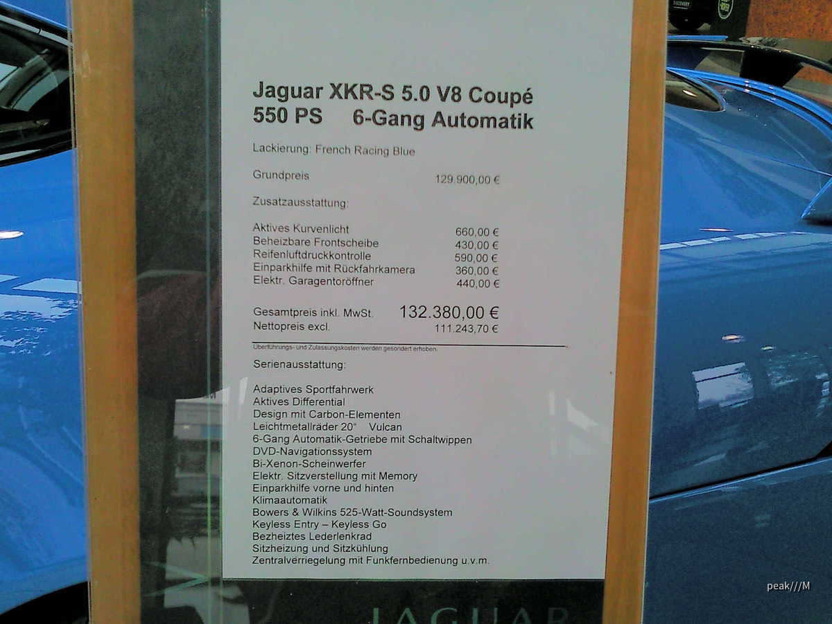 XKRS, Jaguar-Autohaus, Würzburg 11.11.