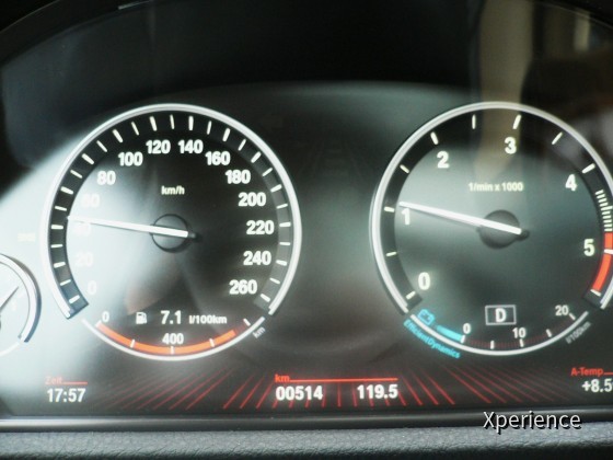 Verbrauch BMW 530d GT (Sixt), EZ 5/2010