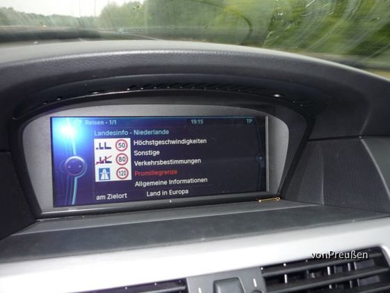 BMW 525d Navigation Professional Länderinfo