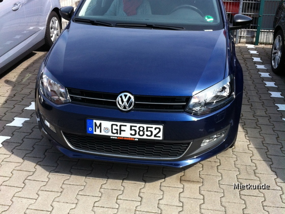 VW Polo 1.2 Sixt Mannheim Neckarau 02.4.-05.04.2012