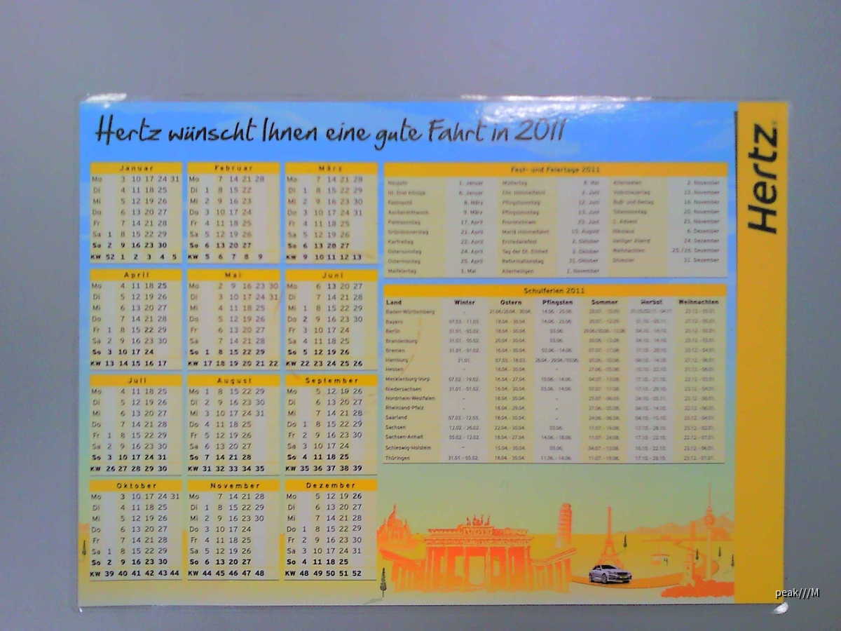 Hertz-Kalender 2011