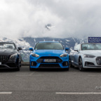 Audi, Ford und Mercedes-Benz am Parkplatz Fuschertörl