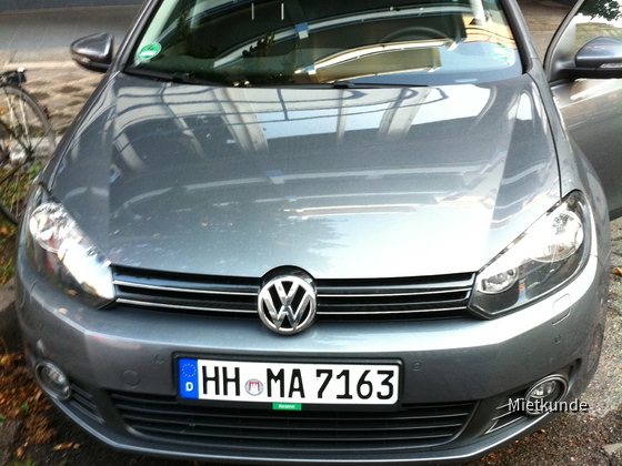 VW Golf 1.6 TDI Europcar MA-City August 2011