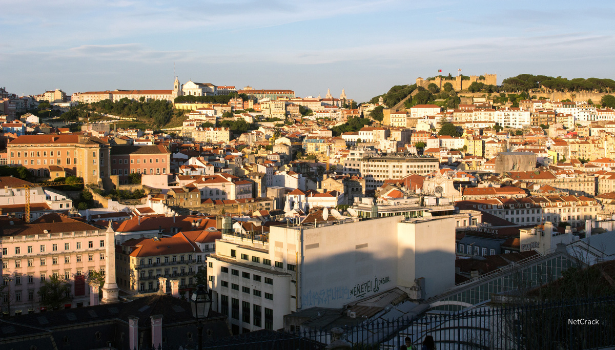 Lissabon Altstadt vom Miradouro de São Pedro de Alcântara